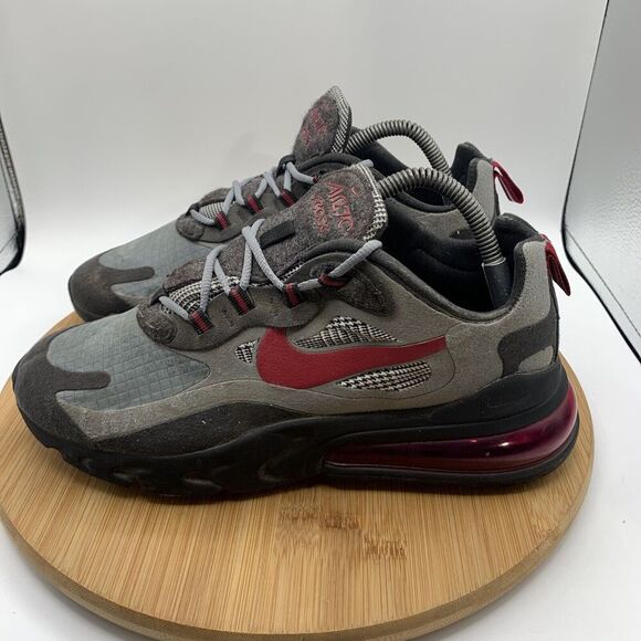 Nike Air Max 270 React Mens Size 8 Running Shoes Black Grey Red CT3135 001 main image 8